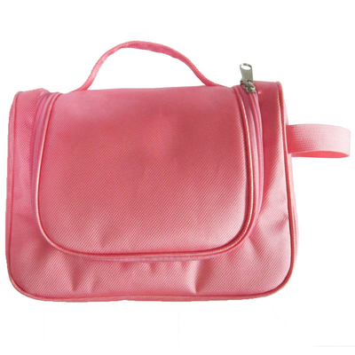 レディースのための掛かる旅行洗面用品袋のオルガナイザーのピンク色