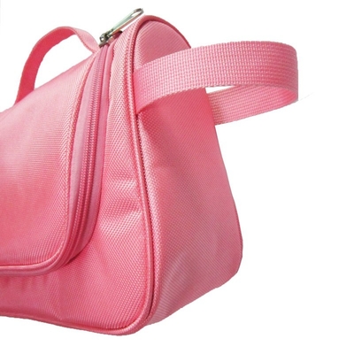 レディースのための掛かる旅行洗面用品袋のオルガナイザーのピンク色