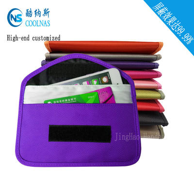 反放射紫色RFIDの旅行/レディースRfidの札入れ19.5*9 Cmは袋に入れます