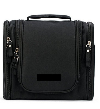 黒い旅行構造のオルガナイザー、多ポケットが付いている掛かる化粧品旅行袋